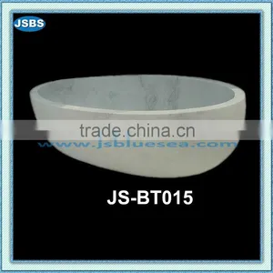 Engineered White Round Stone Bathtub for Sale thumbnail-1
