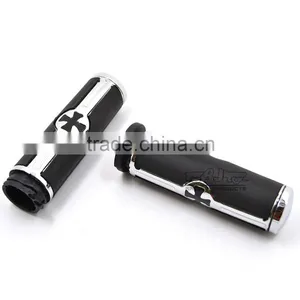 BJ-HB-053 Aftermarket Aluminum 1" Motorcycle Handlebar Handle Grips for Harley Davidson thumbnail-5
