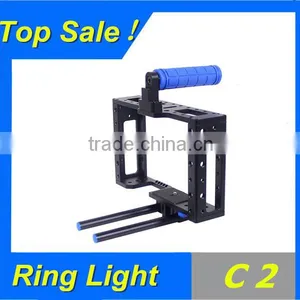 DSLR Camera Cage C2 With Top Handle for 5d3 5D2 7d With 15mm Rod Block Rig thumbnail-1