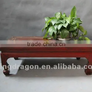 Chinese Antique Furniture Pine Wood Shanxi Red Small Coffee Table thumbnail-1