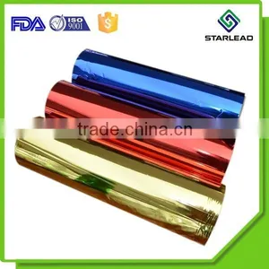Non-fading Color Metalized Film, Colorful Metalised Solar Control Film, Colored PET Roll thumbnail-1