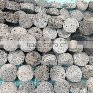 Natural Color Fluorite Rough Coins Beads thumbnail-2