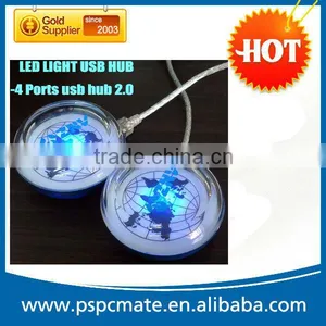 Mini USB HUB, Round USB HUB,LED USB HUB 4ports 2.0 thumbnail-1