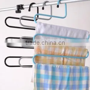S-type Metal Pants Hangers,Closet Storage for Jeans Trousers Space Saver Storage Rack Quality Choice thumbnail-2