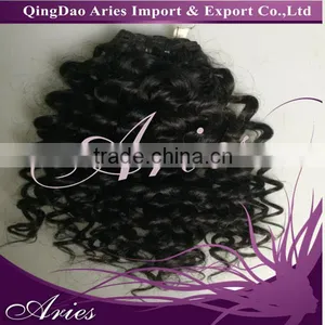 Brazilian Deep Wave Curly Virgin Hair Brazilian Virgin Hair Kinky Curly Human Hair Weave Bundles thumbnail-4