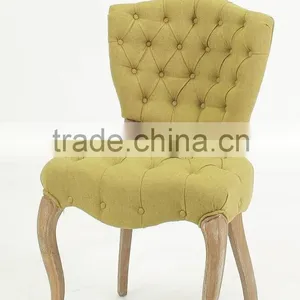Classic New Design Button Fabric Side Chair/ Wedding Chair/Coffee Chair (CH-273-OAK ) thumbnail-1