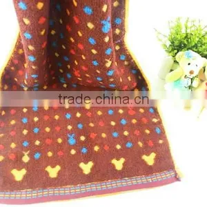 100% Cotton 4 Colors Brown Red Blue Yellow Dots Face Towel thumbnail-1
