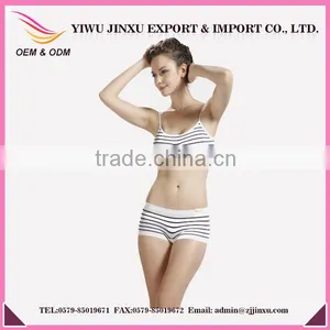 2016 Fashion Style Stripes Slimming Ladies Sex Bra Panty Set Image thumbnail-1