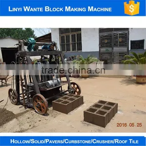 QT40-3B Egg Laying Mobile Manual Hollow Brick Making Machine for Sale thumbnail-4