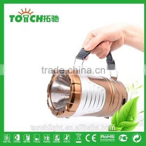 Outdoor Camping LED Lantern Lights 16+1 Fashion Golden Color Design Super Bright LED Tent Light Plastic Flashlight Portable Lamp thumbnail-3