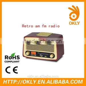Old Antique Nostalgia Retro AM/FM Radio ,portable Wooden Radio, Retro Radio thumbnail-1