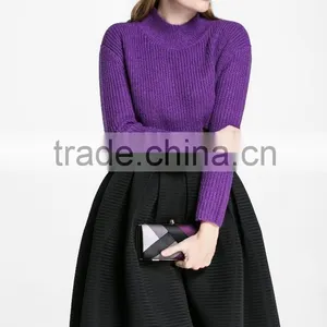Custom Vintage A-Line Stripe Midi Skirt With Fashion Design thumbnail-6