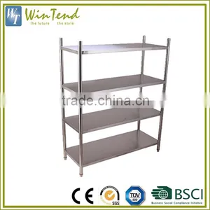 Metal Shelving Unit 4 Tiers Kitchen Stainless Steel Storage Shelve thumbnail-1
