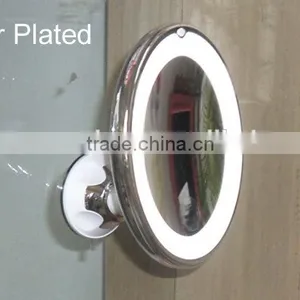 Silver Chrome Bathroom Makeup Mirror With Led Light thumbnail-2