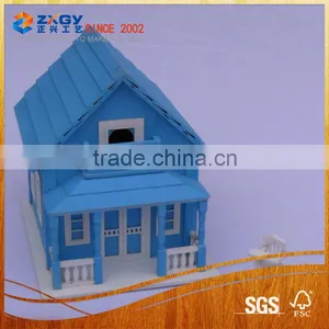 Best Selling Mini Cute Wood Bird House Decorated Wooden Bird House thumbnail-1