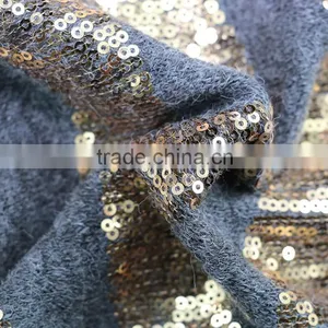 Rayon Polyester Blend Shinny Stripes Sequins Gold Sequin Fabric Sequin Embroidery Gold Sequin Fabric thumbnail-1