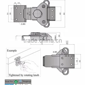 SK3-047 Safety Hasp/ Toggle Hasp / Butterfly Clamps thumbnail-3