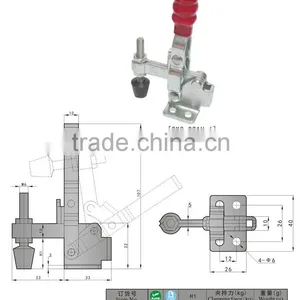 SK3-021H-6 Industrial Blue Zinc Plated Toggle Clamps thumbnail-3