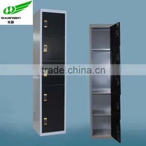New Design High End Office Furniture, RFID LOCK 5 Tier Black Metal Locker Cabinet Quality Choice thumbnail-3