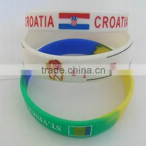 Bulk Cheap Silicone Bracelet/ Color Filled Silicone Wristband/meaningful Silicone Wristbands Factory Wholesale thumbnail-1