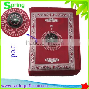 High Quality Arabic Compass Andmuslim Padded Prayer Rug With Compass thumbnail-1