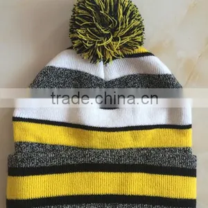 Popular Chromatic Stripe Letters Knitted Cap thumbnail-2