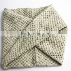 Solid Color Braid Pattern Knitted Snood thumbnail-3