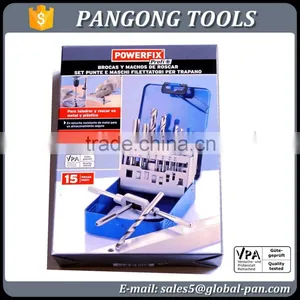 High Quality 15 Piece Taps & Drills Tap and Drill Set Drill Diameter 2.5 mm to 10.2mm thumbnail-1