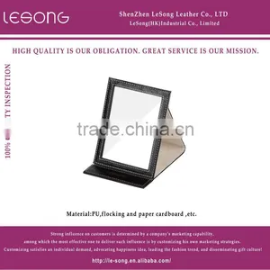 High Quality Leather Standing Up Cosmetic Mirror thumbnail-1