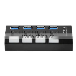 Wholesale High Speed Mini 4 Ports USB 3.0 Hub USB Port For Laptop PC Computer Laptop Peripherals Accessories Free Drop Shipping thumbnail-2