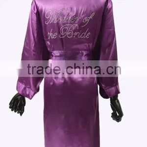 Wholesale Women Satin Kimono Bridesmaid Bath Robes thumbnail-1