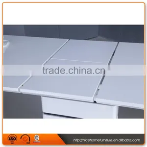 White High Gloss Wooden Dining Table Designs thumbnail-5