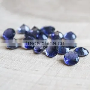 Wholesale Price AAA Quality Loose Gemstones Blue Corundum Loose Round Cut Gemstone thumbnail-3