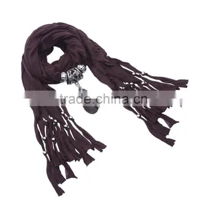 2016 New Design Metal Heart Shaped Pendant Scarf thumbnail-1