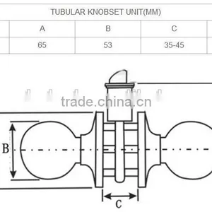 2016 North America Popular Polished Brass Finish Tubular Safe Entry Lock thumbnail-2