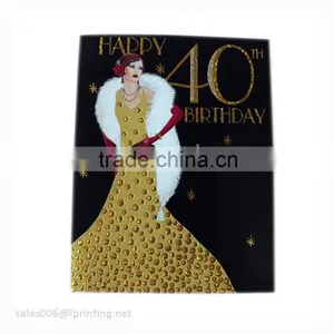 Luxury 40th Birthday Card, Adult Birthday Card to Printing thumbnail-1