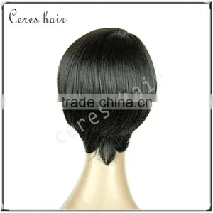 Ombre Green Full Lace Wigs Human Hair Wholesale Two Tone Lace Front Short Bob Wigs With Bangs thumbnail-3