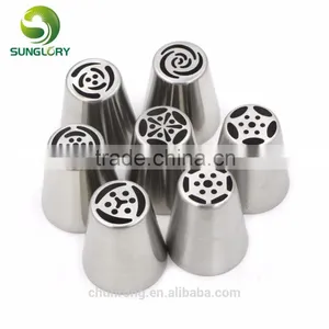 7pcs Stainless Steel Russian Tulip Nozzles Flower Icing Piping Tips Pastry Tubes Set thumbnail-3