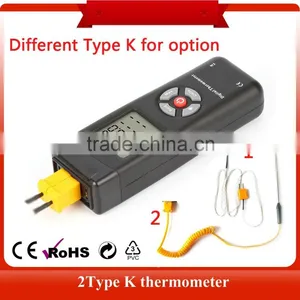 Digital LCD Type K Thermometer Temperature Dual Input Pro Thermocouple Probe Detector Sensor Reader Meter thumbnail-4