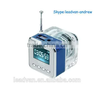 Support USB TF Music Playing Crystal Music Cube Sound Box With FM Radio thumbnail-1
