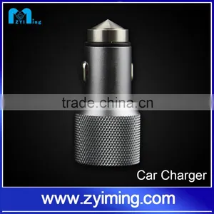 Zyiming Newest Design Stainless Steel Usb Car Charger 2 Port 5V 3.1A Dual Usb Car Charger for Mobile Phone thumbnail-2