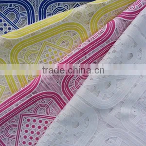 YH006# 2015 China Supplier Cotton Polyester Burning Flower Lace Fabric for Fashion Dresses thumbnail-6