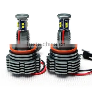 Led Headlight h8 40w Led Marker Angel Eyes 8 Led 3528 1400lm 6000k White Halo Light for Bmw E90 E91 E82 E87 F01 F02 E60 E61 x5 thumbnail-3