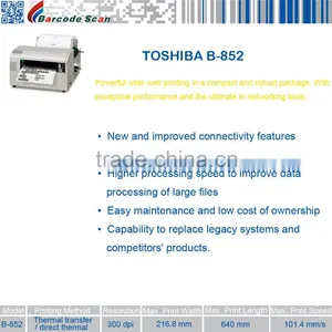 A4 Powerful Wide Web Printing TEC B-452 Bar Code Label Printer thumbnail-2