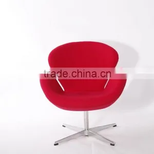 China Manufacturer Arne Jacobsen Red Wool Swan Chair Replica thumbnail-1