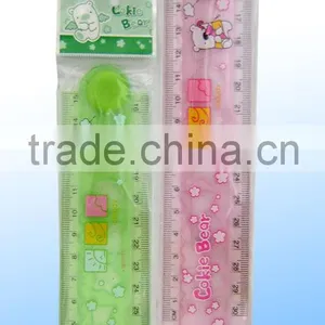 Promotional Custom Fancy 30cm Size Drawing Foldable Plastic Ruler thumbnail-1