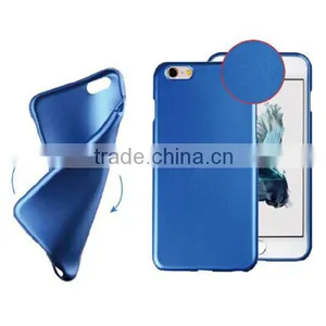 C&T Metal Coated Soft TPU Rubber Silicone Gel Back Case Cover for IPhone 6 Plus / 6s Plus thumbnail-1