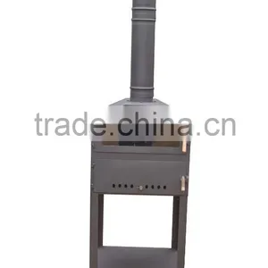 2016 New Steel Pizza Stove China Wood Burning Fireplace With Oven for Wholesale thumbnail-4