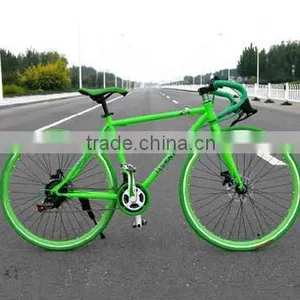 26-inch Road Bike 21 Speed High Carbon Steel Dual Disc Brakes Road Bike thumbnail-2