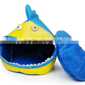 Hooded Dog Beds With Removable Cushion Soft Plush Funny Dog Care thumbnail-1